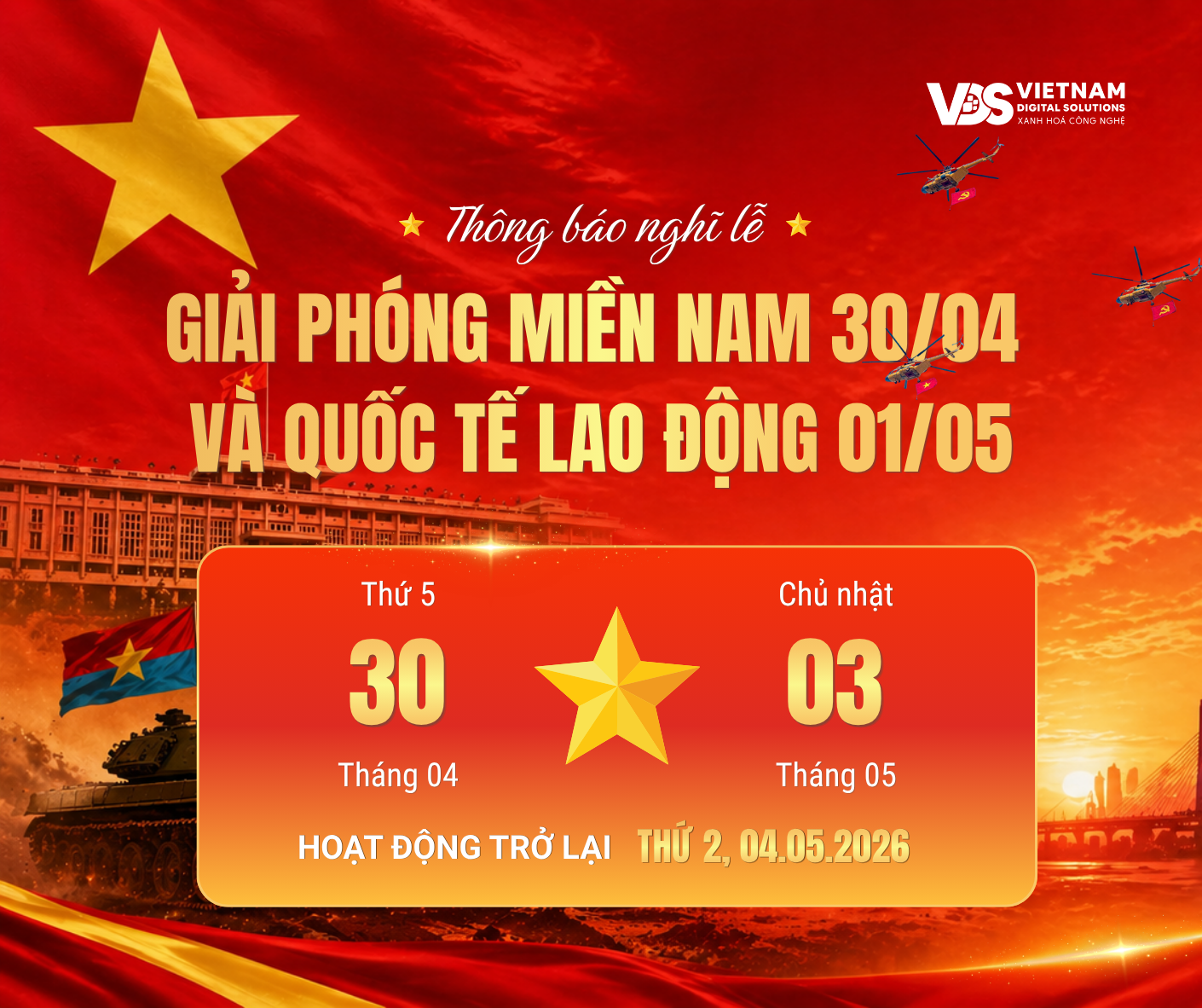 MỪNG ĐẠI LỄ 30/04 VÀ 01/05: TỰ HÀO TRUYỀN THỐNG – KIẾN TẠO KỶ NGUYÊN XANH